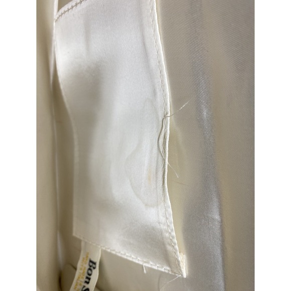 Vtg Bon Soir Ivory Italian Beaded Evening Purse Clutch Made In Hong Kong - Picture 6 of 7